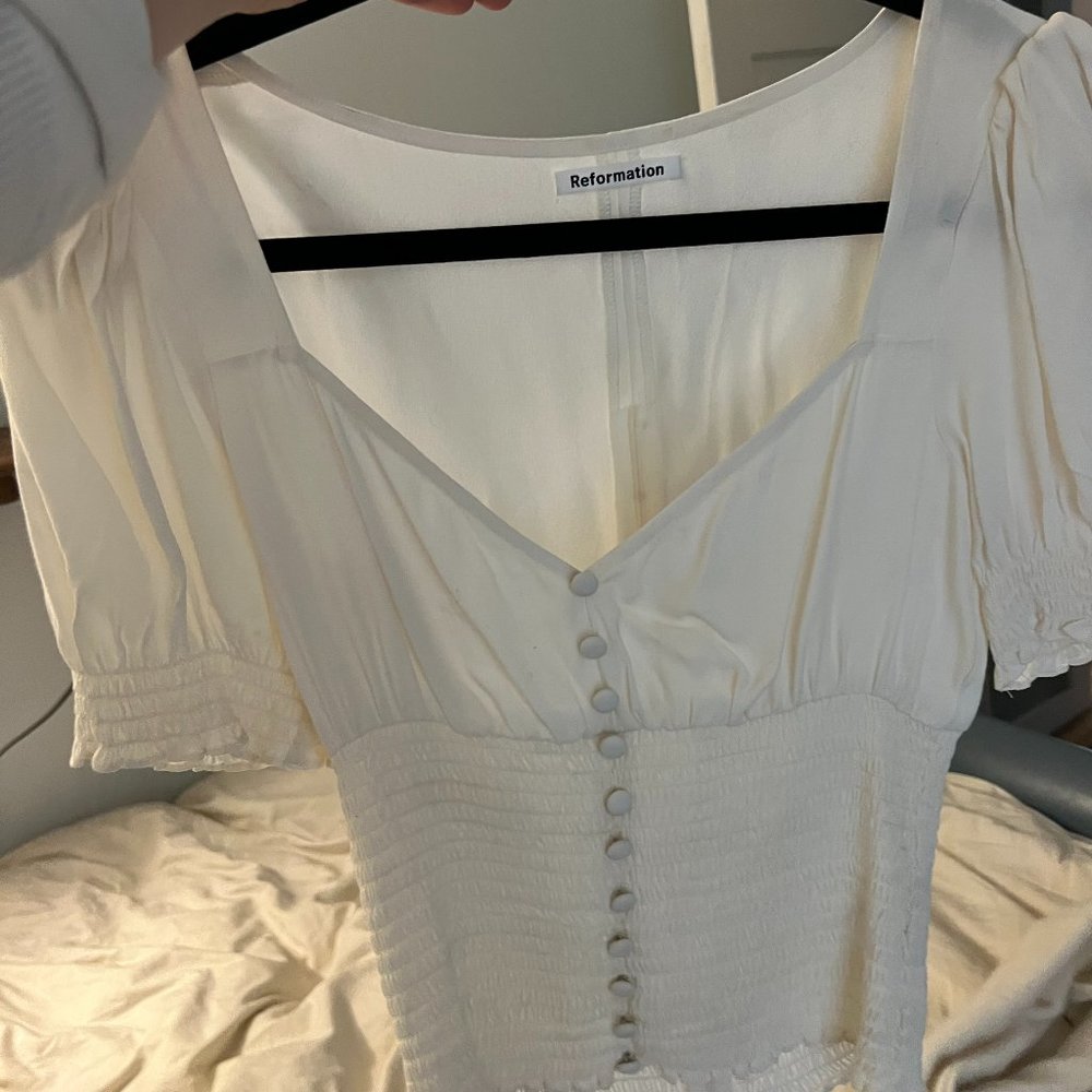 NEW reformation romanic white blouse